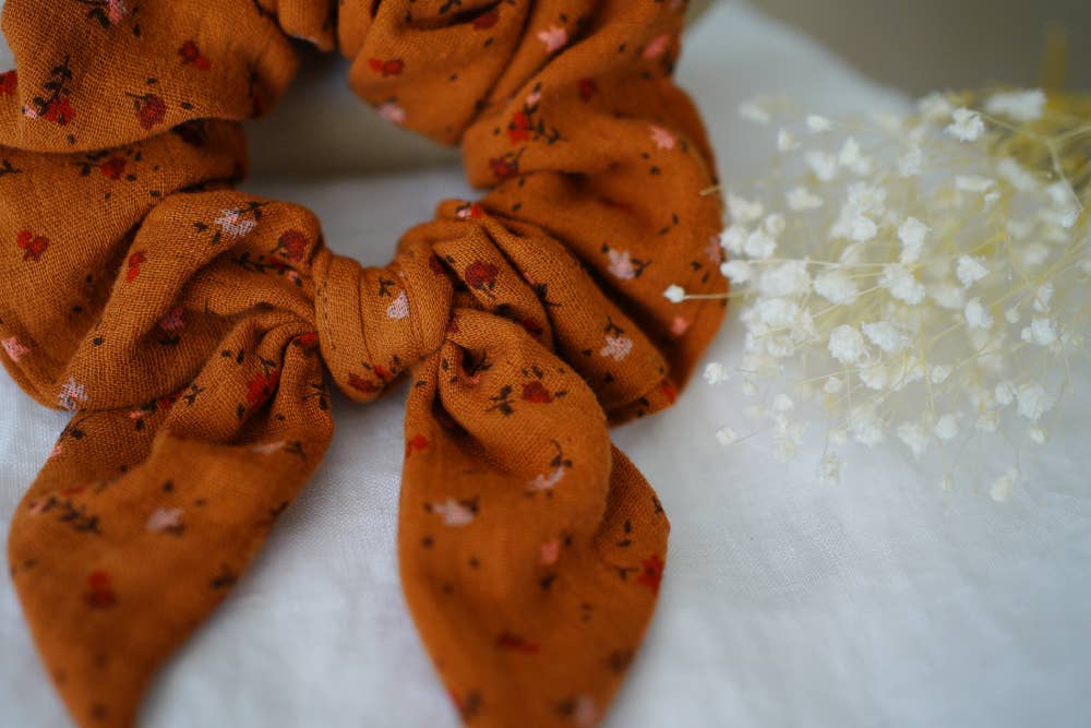 Terracotta Floral Elise Knot Bow