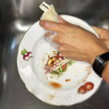 Spugna per piatti in luffa