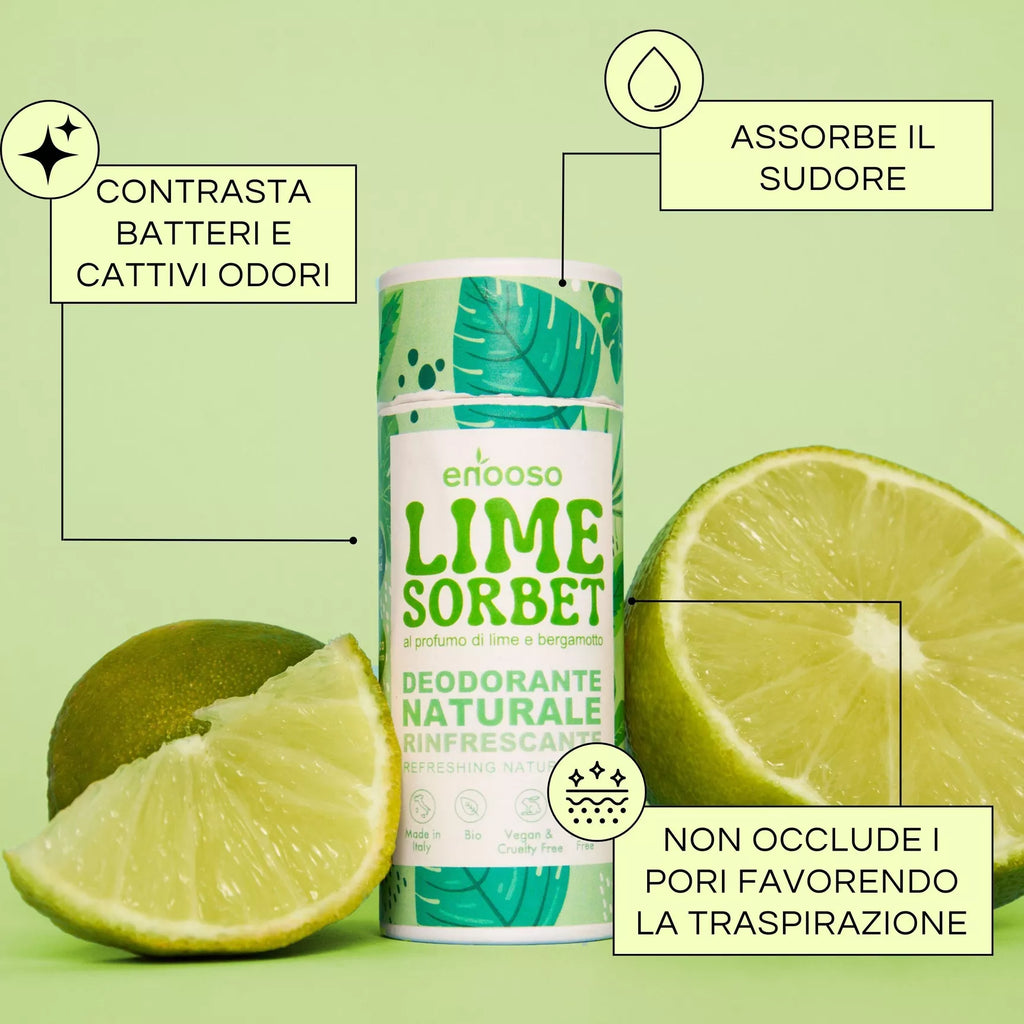 Déodorant solide rafraîchissant - Sorbet citron vert - Enooso