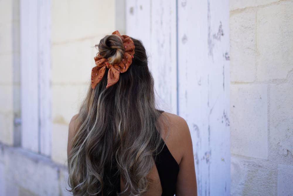 Terracotta Floral Elise Knot Bow