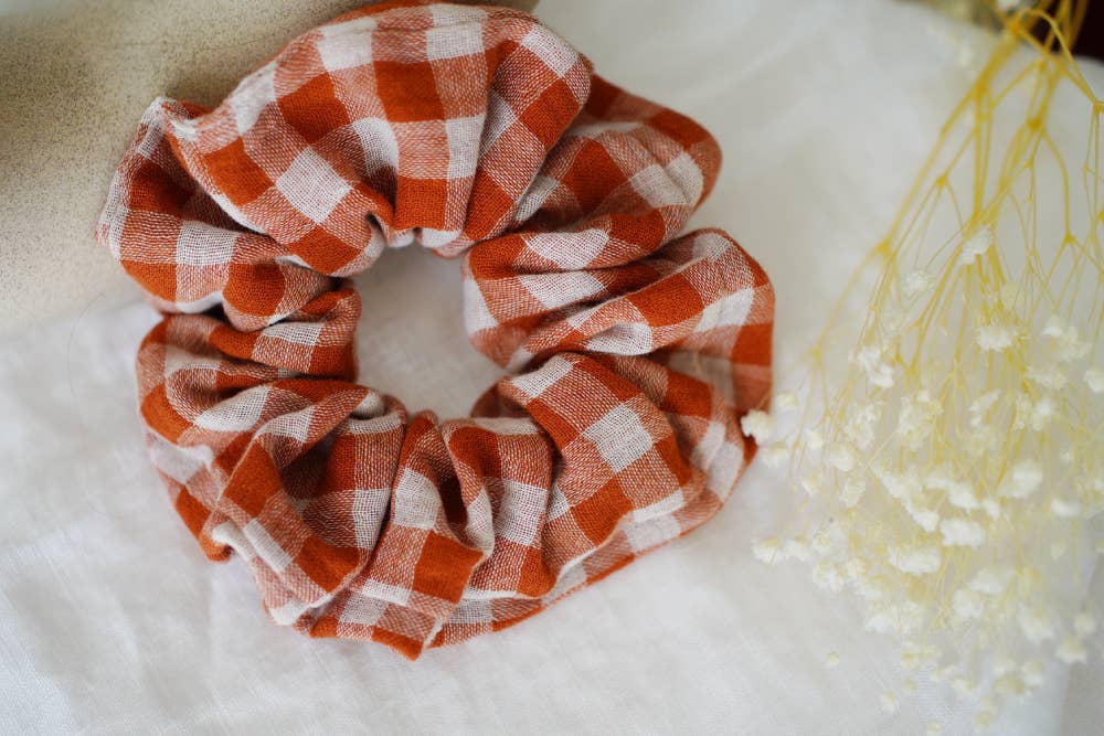 Chouchou Suzanne Vichy Ruggine e Bianco - Bohomane