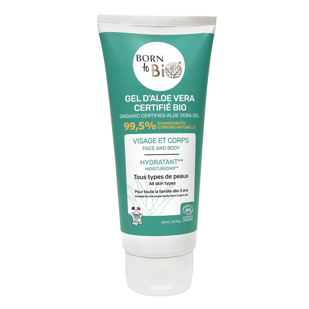 Gel d'aloe vera bio certifié - 200 ml - Né pour le bio