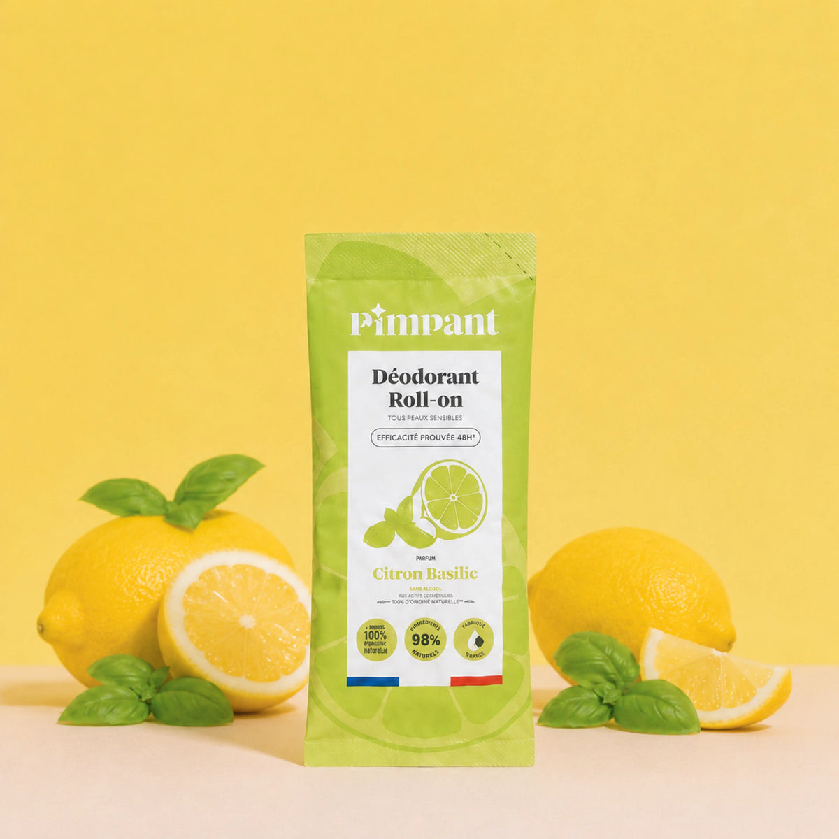 Ricarica di deodorante roll-on al limone e basilico