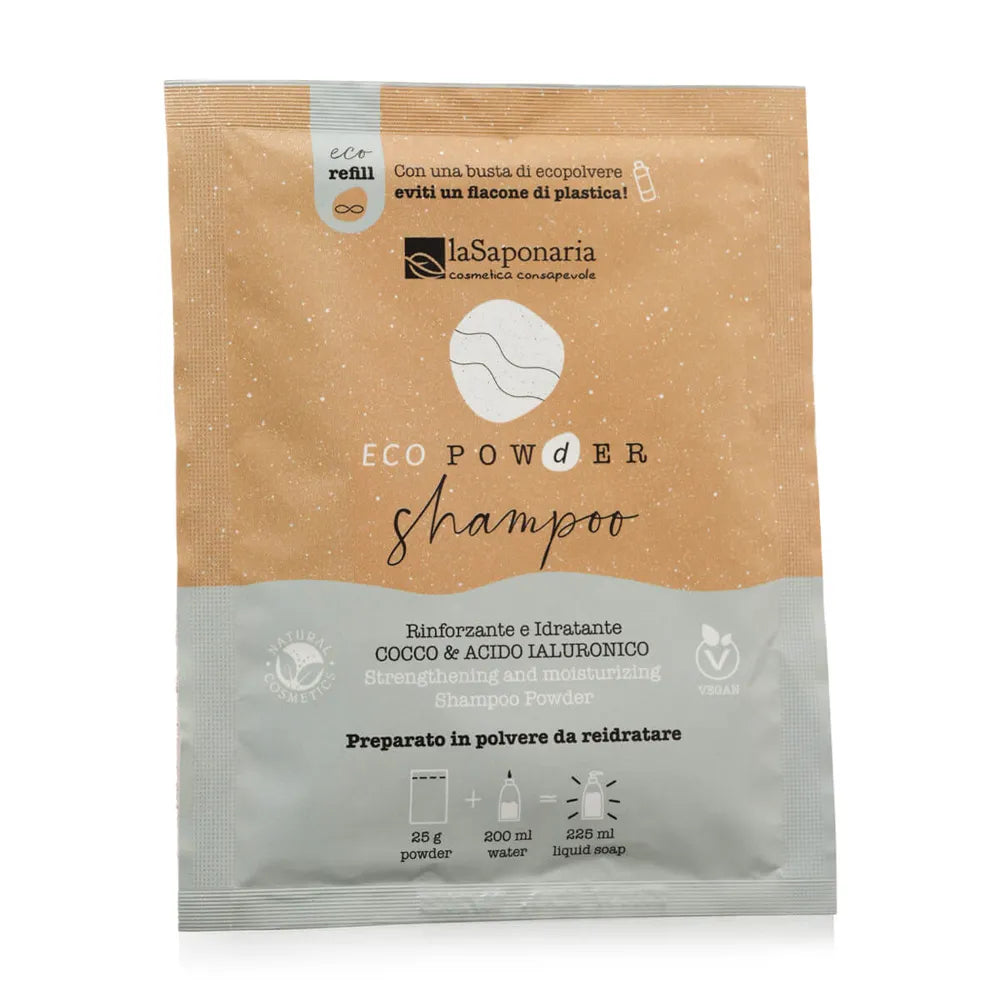 EcoPowder Shampoo refill - rinforzante (Cocco & Acido Ialuronico) (25 gr)