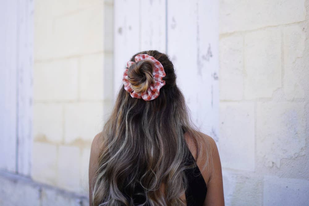 Chouchou Suzanne Vichy Ruggine e Bianco - Bohomane