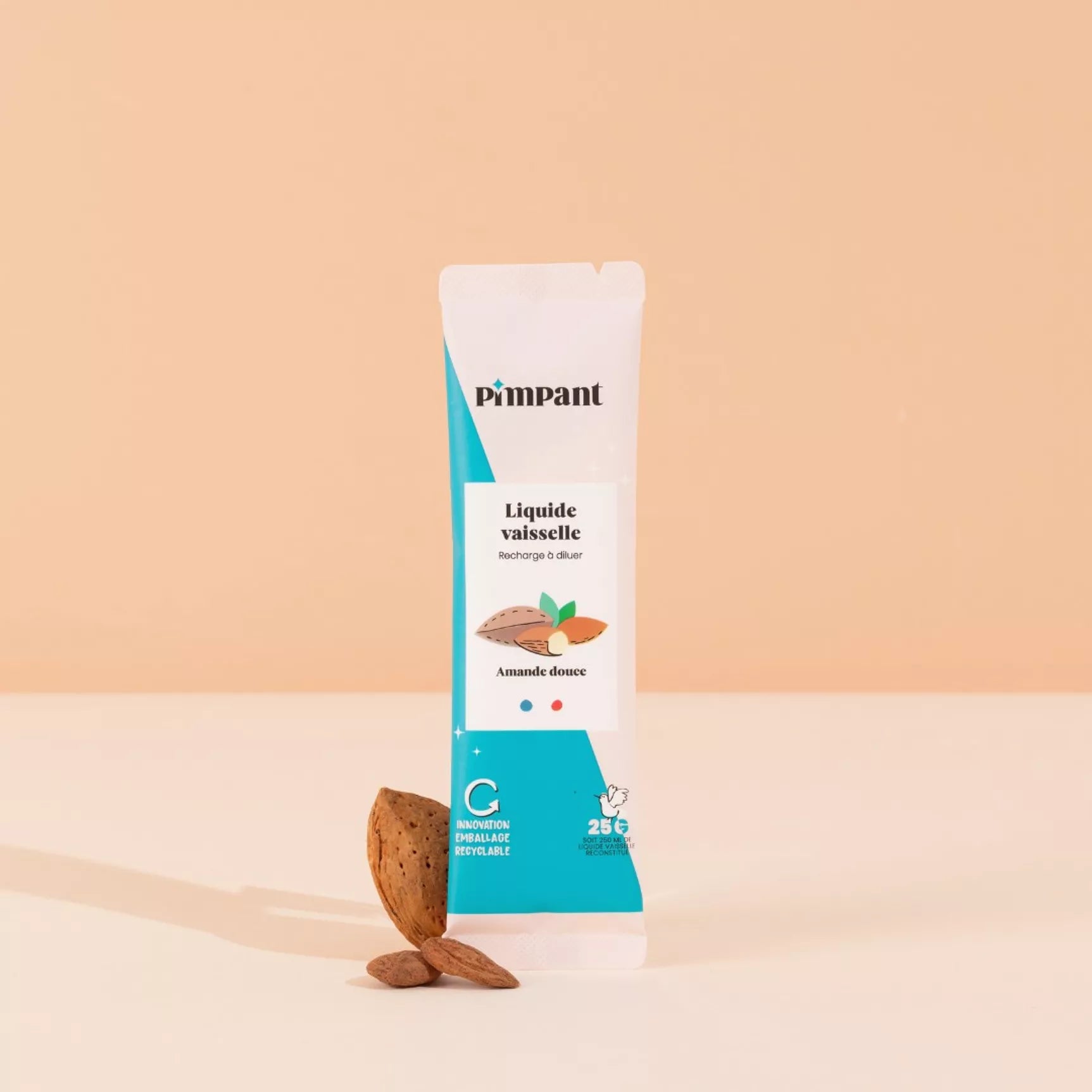 Ricarica di detersivo per piatti in polvere di mandorle Stick per diluire