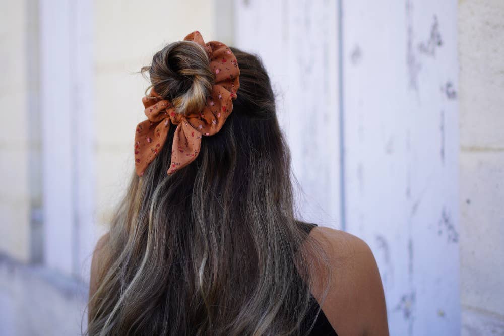 Terracotta Floral Elise Knot Bow